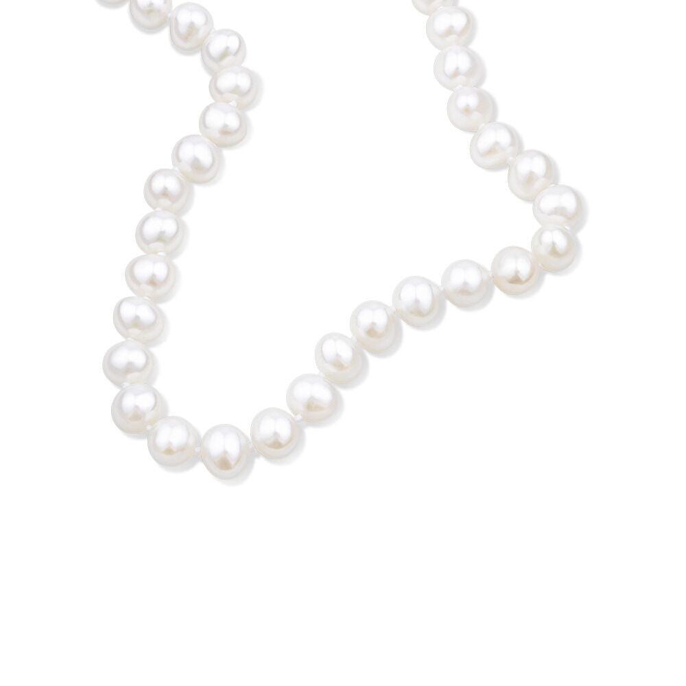 UK 5mm Natural Fresh Water Real Pearl Necklace (Single Strand) - Ammpoure Wellbeing