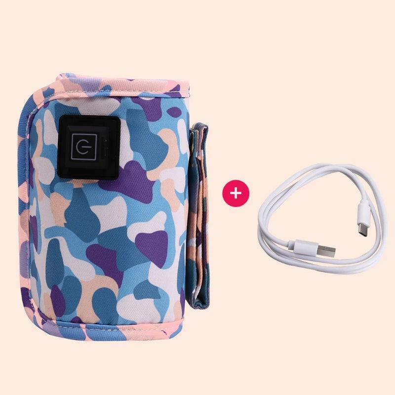 USB Milk Water Warmer Travel Stroller Insulated Bag Baby Nursing Bottle Heater Supplies for Outdoor - Ammpoure Wellbeing