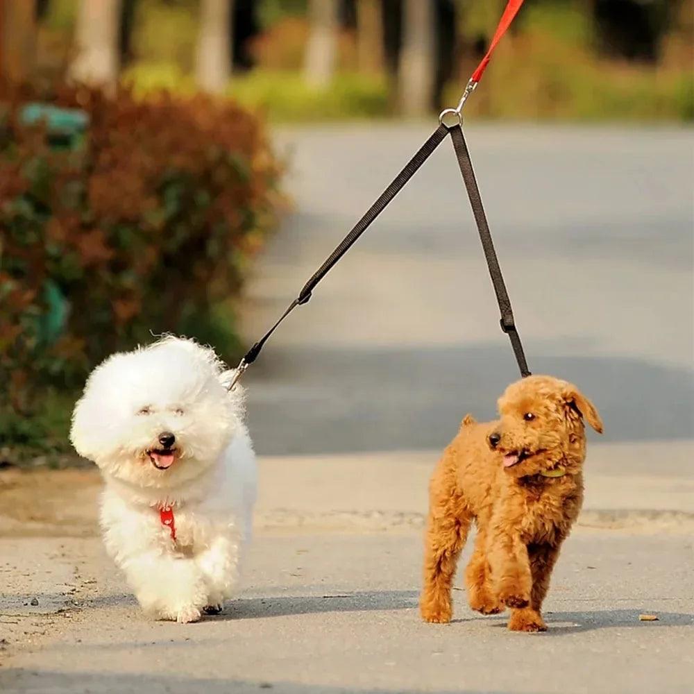 Walk Two Dog Leash Coupler Nylon Double Twin Leash Walking Leash for 2 Small Dogs Double Leash Two Way Dual Pet Puppy Cat Leads - Ammpoure Wellbeing