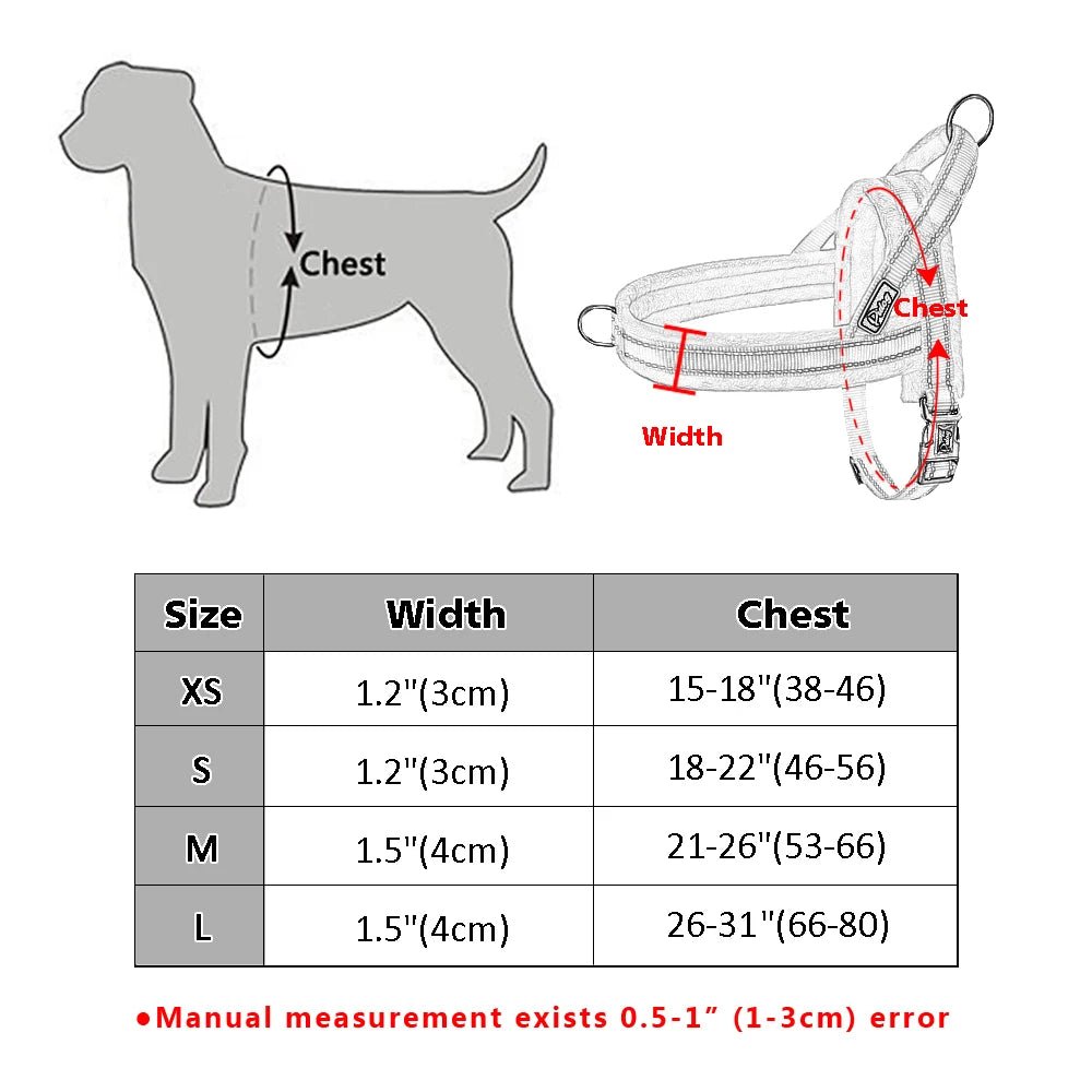 Warm Dog Harness Vest Winter Dog Harnesses Soft Padded Pet Training Harnesses Vests Adjustable For Small Large Dogs Bulldog Pug - Ammpoure Wellbeing