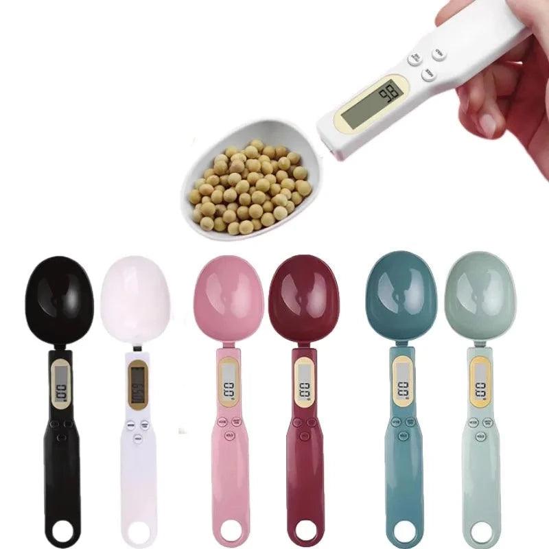 Weight Measuring Spoon LCD Digital Kitchen Scale 500g 0.1g Measuring Food Spoon Scale Mini Kitchen Tool for Milk Coffee Scale - Ammpoure Wellbeing