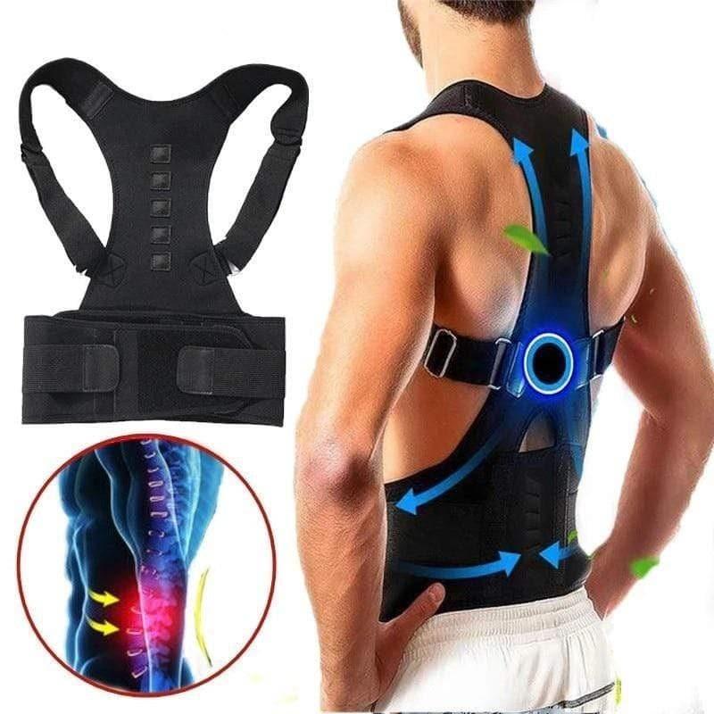 Wholesale UK Adjustable Magnetic Therapy Posture Corrector and Back Support Brace Belt for Men and Women (S - XXL) Bulk - Ammpoure Wellbeing