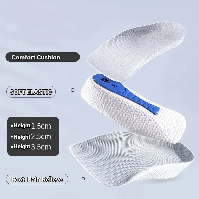 Wholesale UK Memory Foam Height Increase Insoles for Men Women Shoes Flat Feet Arch Support Orthopedic Insoles Sneakers Heel Lift Shoe Pads Bulk - Ammpoure Wellbeing