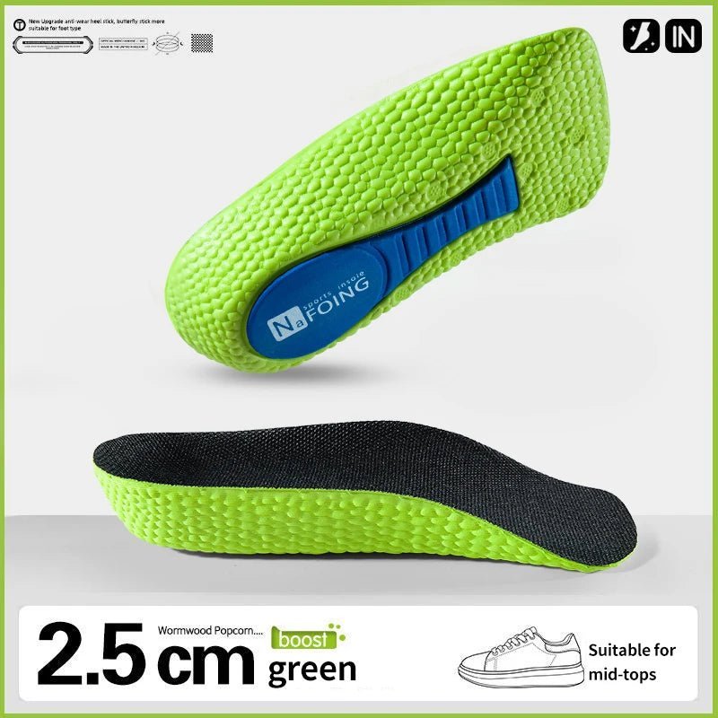 Wholesale UK Memory Foam Height Increase Insoles for Men Women Shoes Flat Feet Arch Support Orthopedic Insoles Sneakers Heel Lift Shoe Pads Bulk - Ammpoure Wellbeing