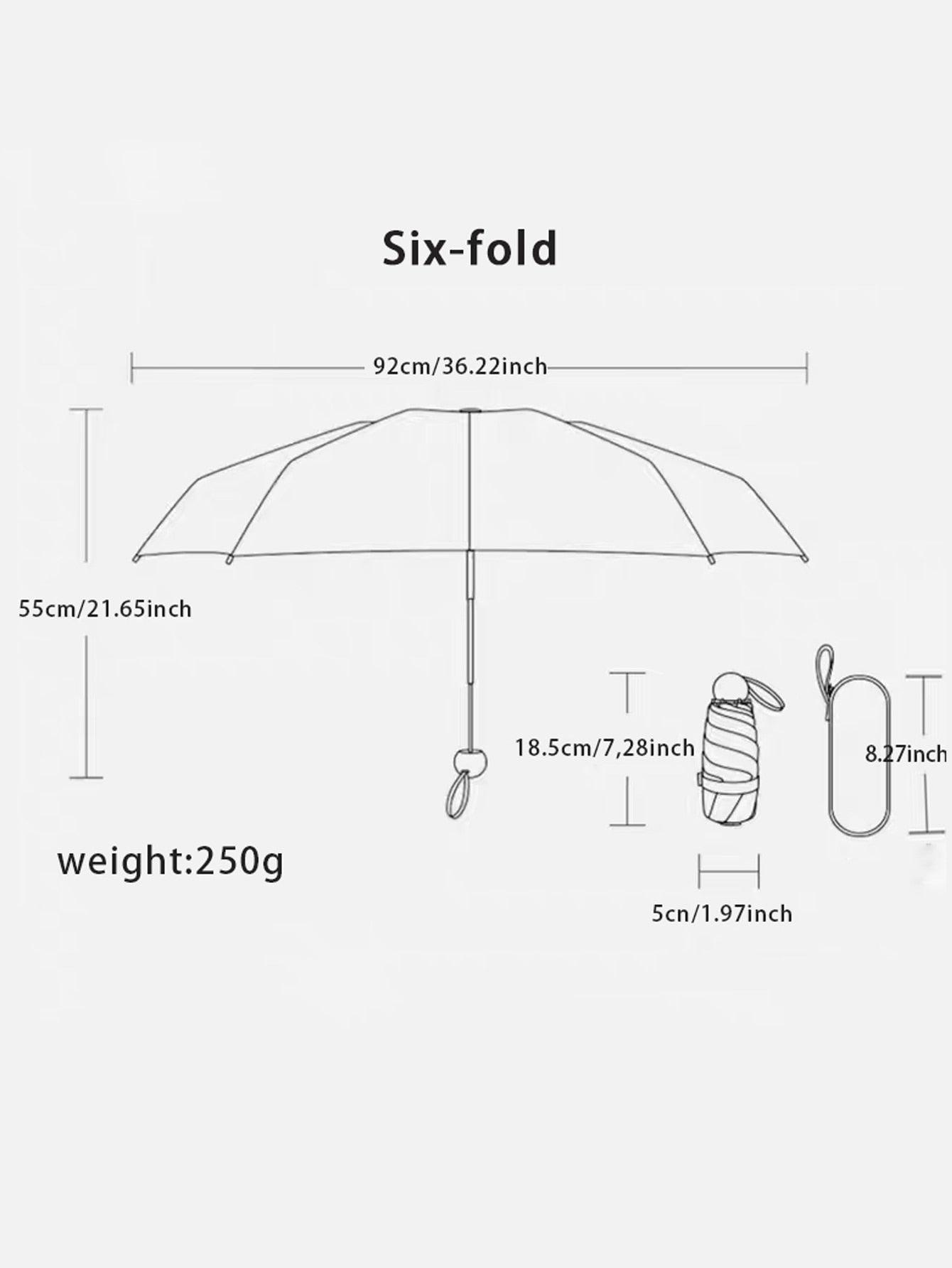 Wholesale UK Travel Umbrella Compact Lightweight Portable UK Strong Waterproof Folding Umbrellas With 6 Rib Reinforced Bulk - Ammpoure Wellbeing