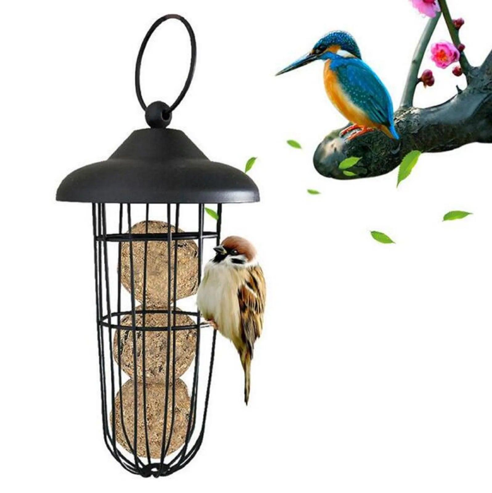 Wild Bird Feeder Outdoor Hanging Metal Windproof Ball Type Bird Feeder - Ammpoure Wellbeing