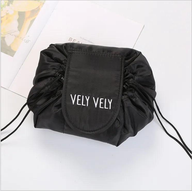 Women Drawstring Cosmetic Bag Travel Storage Makeup Bag Organizer Female Make Up Pouch Portable Waterproof Toiletry Beauty Case - Ammpoure Wellbeing