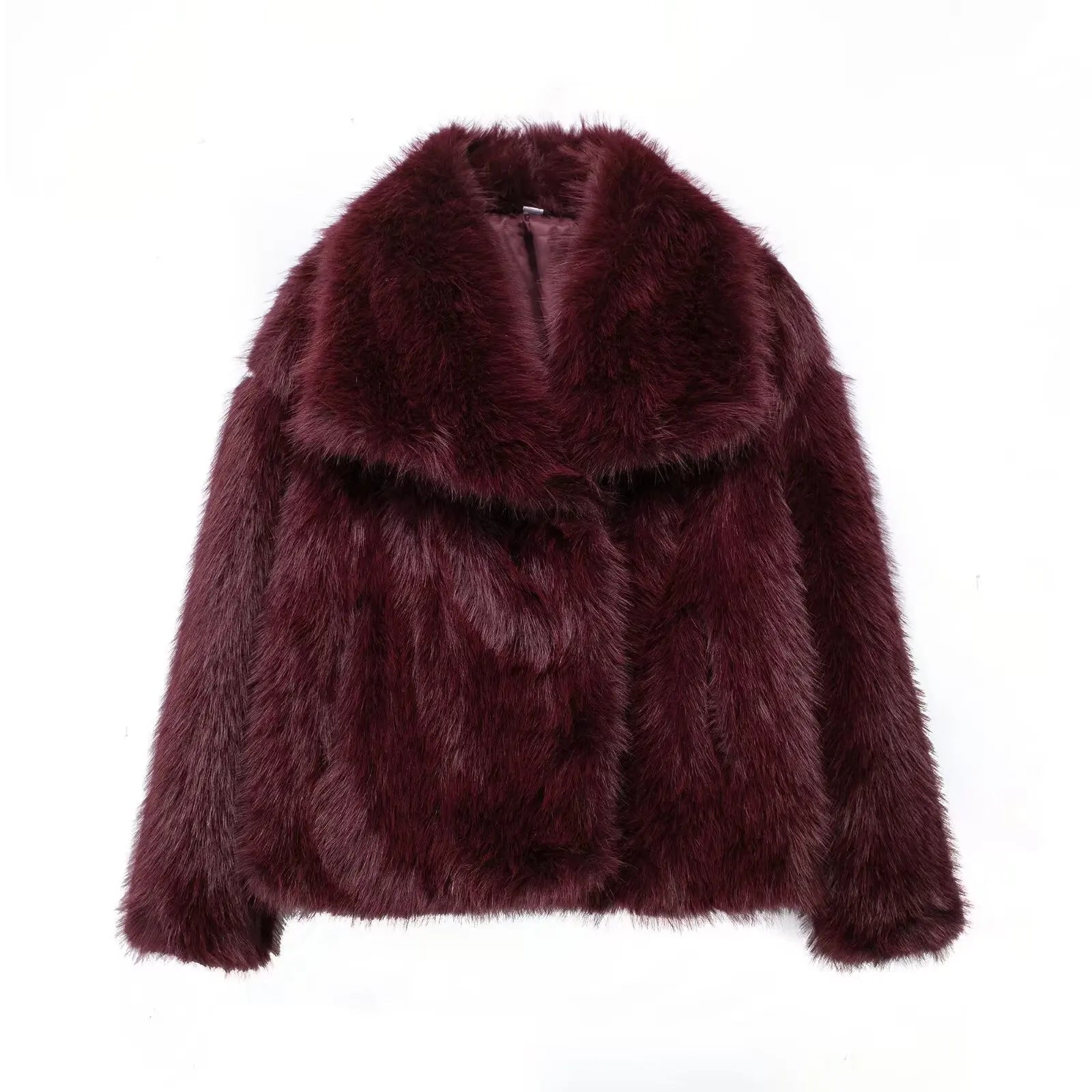 Women's 2023 Winter New European and American Style Artificial Fur Effect Short Jacket 4360240 712 - Ammpoure Wellbeing