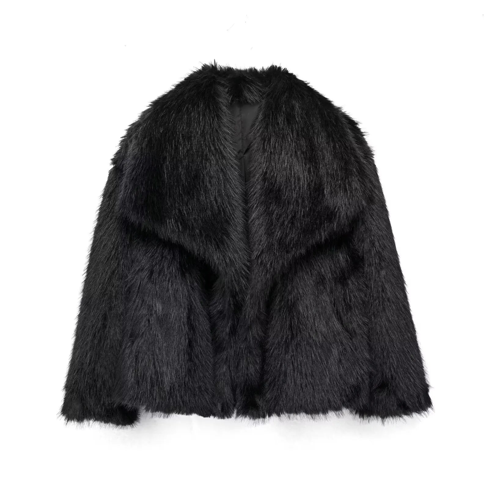 Women's 2023 Winter New European and American Style Artificial Fur Effect Short Jacket 4360240 712 - Ammpoure Wellbeing