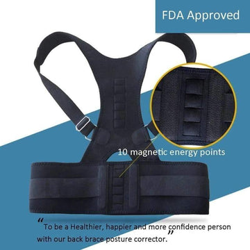 magnetic posture corrector adjustable for neck back and abdominal
