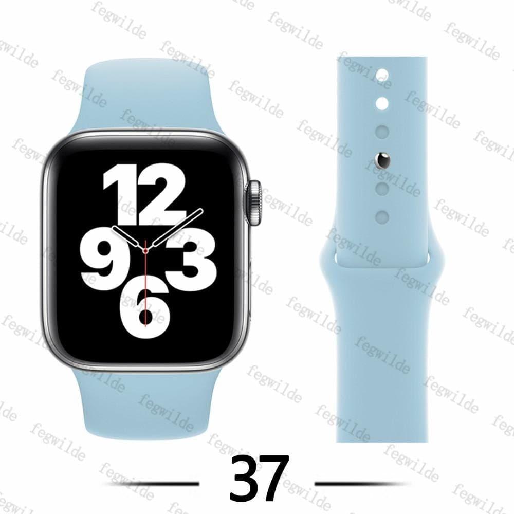 Silicone Strap For Apple Watch Band 44mm 40mm - Ammpoure Wellbeing