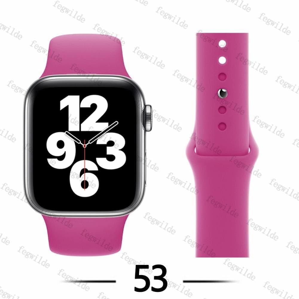 Silicone Strap For Apple Watch Band 44mm 40mm - Ammpoure Wellbeing